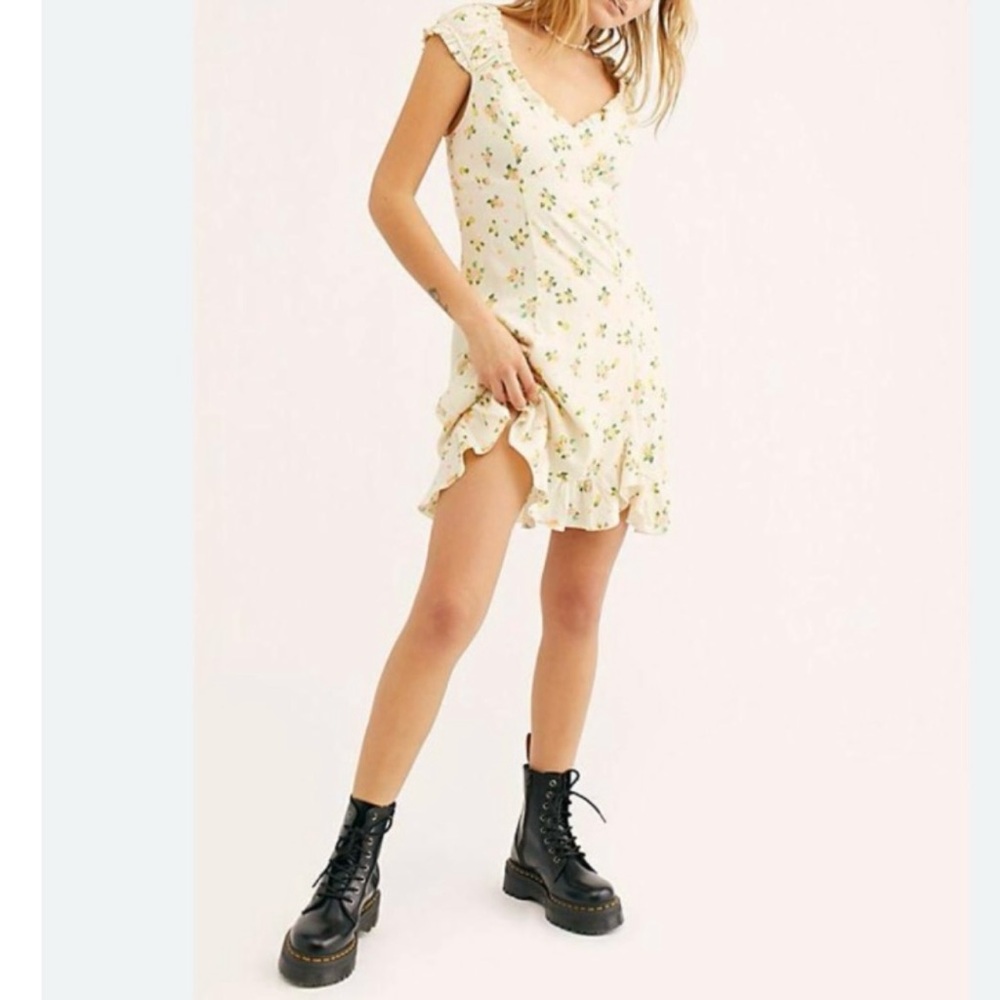 Free People like a lady printed mini dress